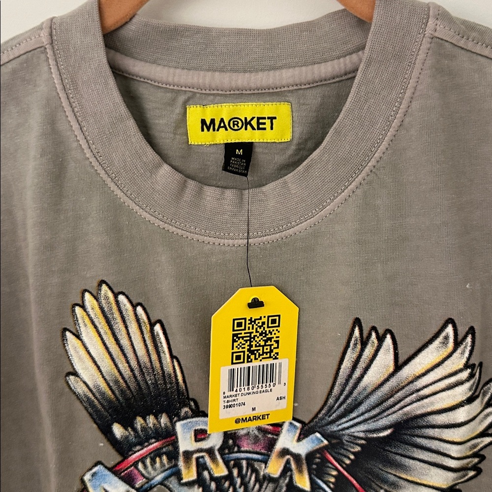 NWT Market Dunking Eagle Graphic Print Cotton Brown T-shirt Men' Graphic T-Shirt - Picture 6 of 8